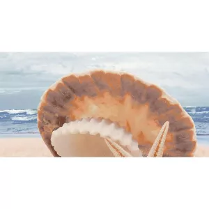 Декоративный массив Нефрит-Керамика Аликанте бежевый, верх жемчужина, море 07-00-5-10-00-11-123 50х25 см, 13 шт