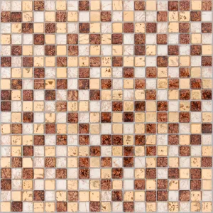 Мозаика из стекла и натурального камня Caramelle Mosaic Classica 6 золотисто-коричневый 31х31 см