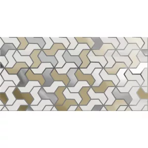 Декор Axima Андалусия Геометрия D1 серо-бежевый 25х50 см