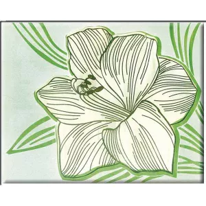 Вставка Нефрит-Керамика Лилия зеленая 10х8 см