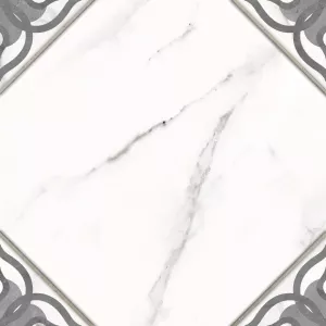 Керамический гранит Cersanit Gretta узоры белый рельеф 16064 29,8х29,8 см