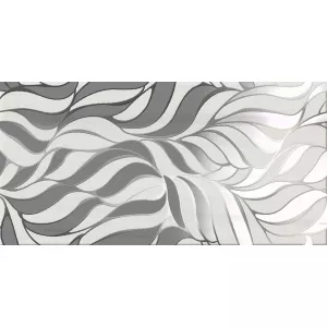 Декор Axima Андалусия Листья D серо-бежевый 25х50 см