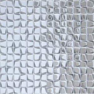 Стеклянная мозаика LeeDo Ceramica Titanio trapezio серебристый 30,6х30,6 см